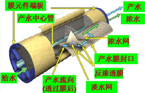 反滲透膜剖面圖